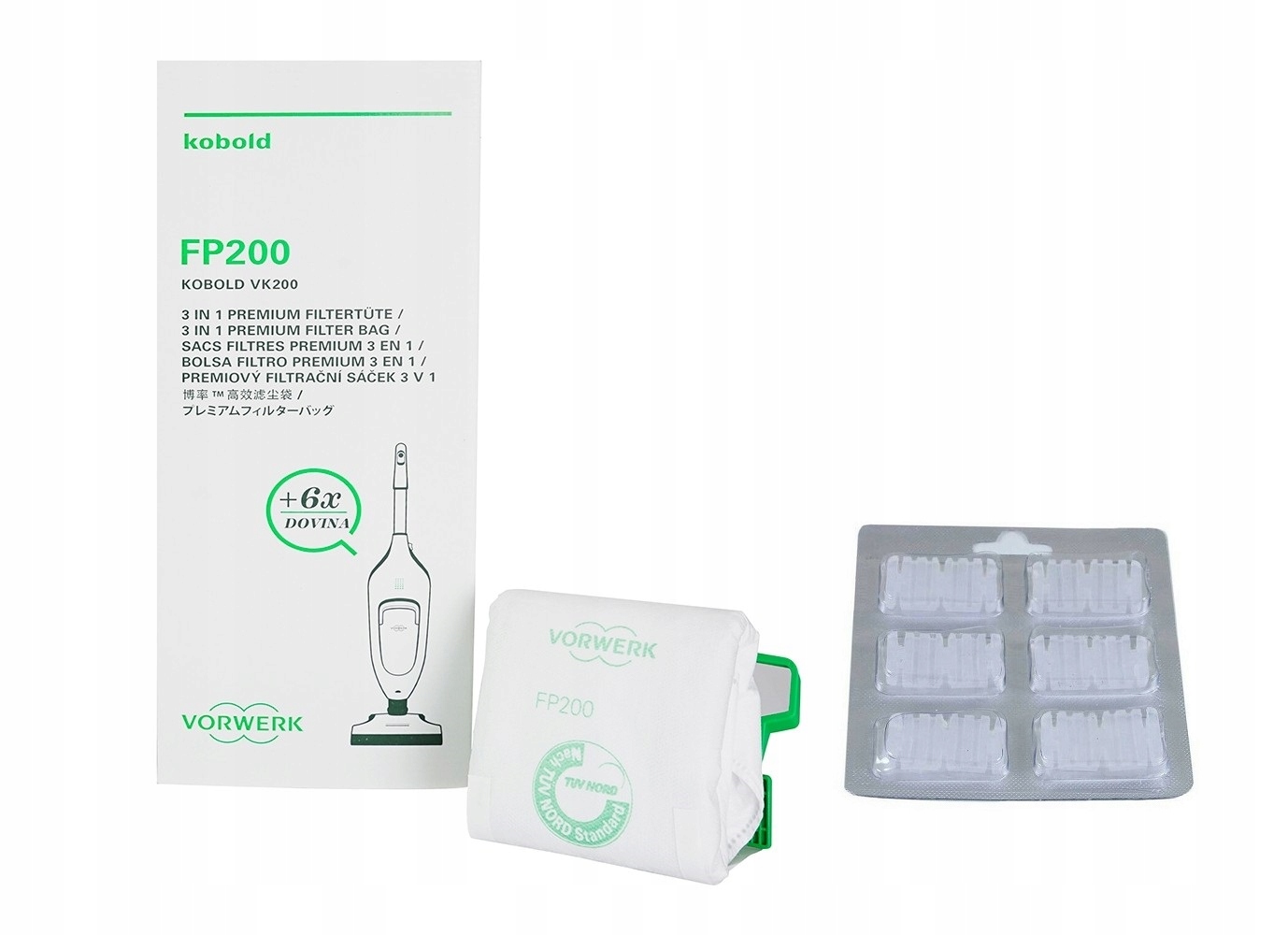 Syntetický sáček do vysavače vorwerk Kobold/Folletto VK200 6 ks
