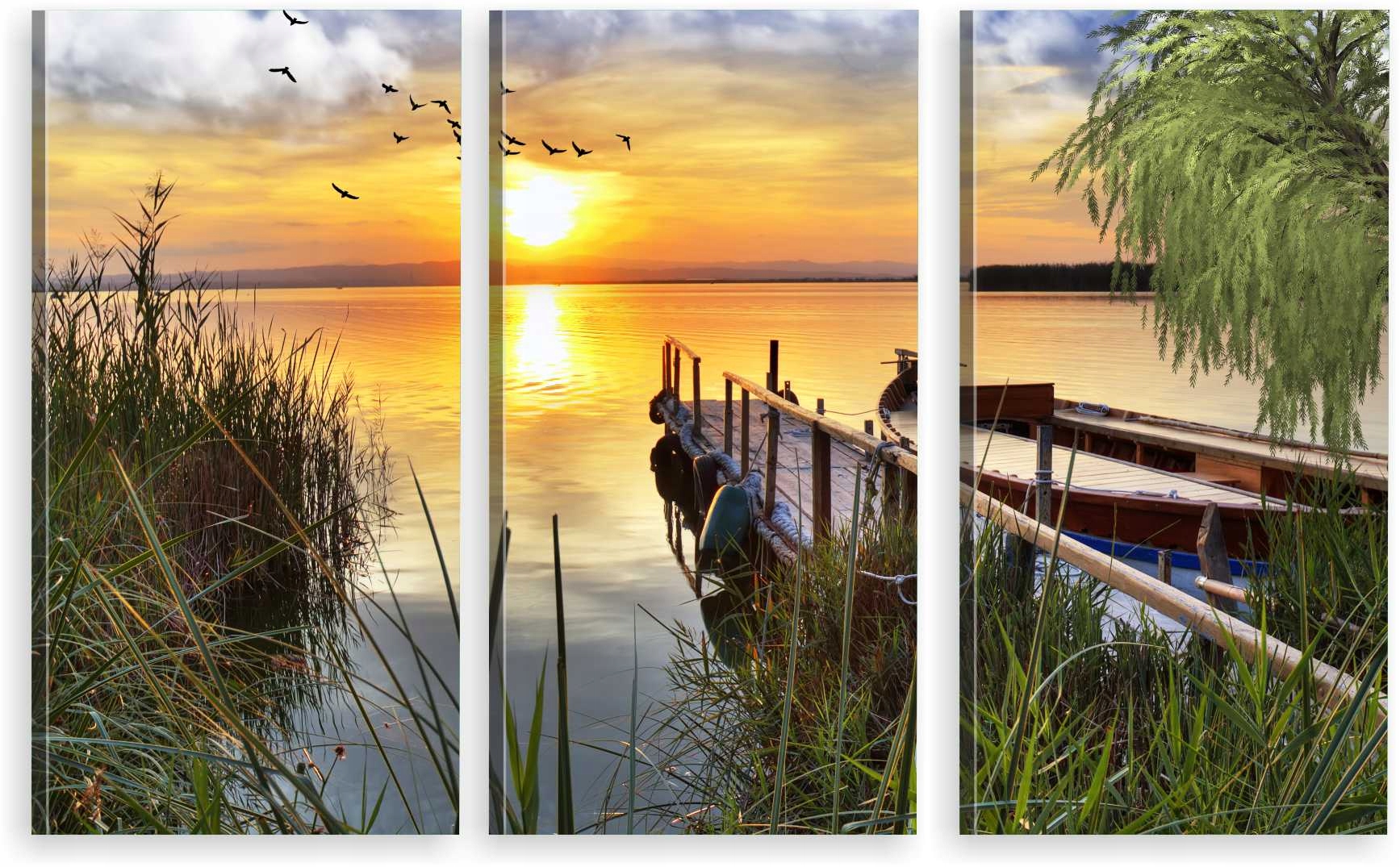 

Tryptyk Obraz Na Ścianę Do Salonu Pomost Zachód