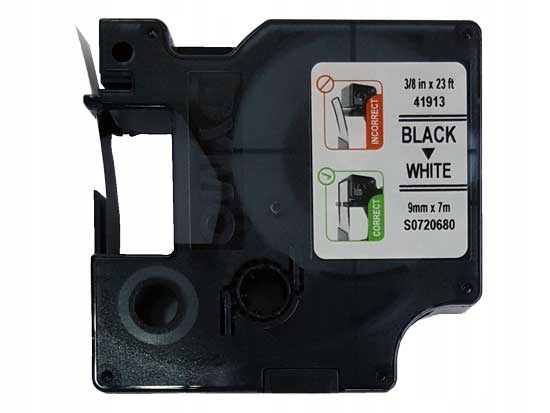 

Dymo Taśma D1 41913 oryginalna 9mm 7m czarny/biały