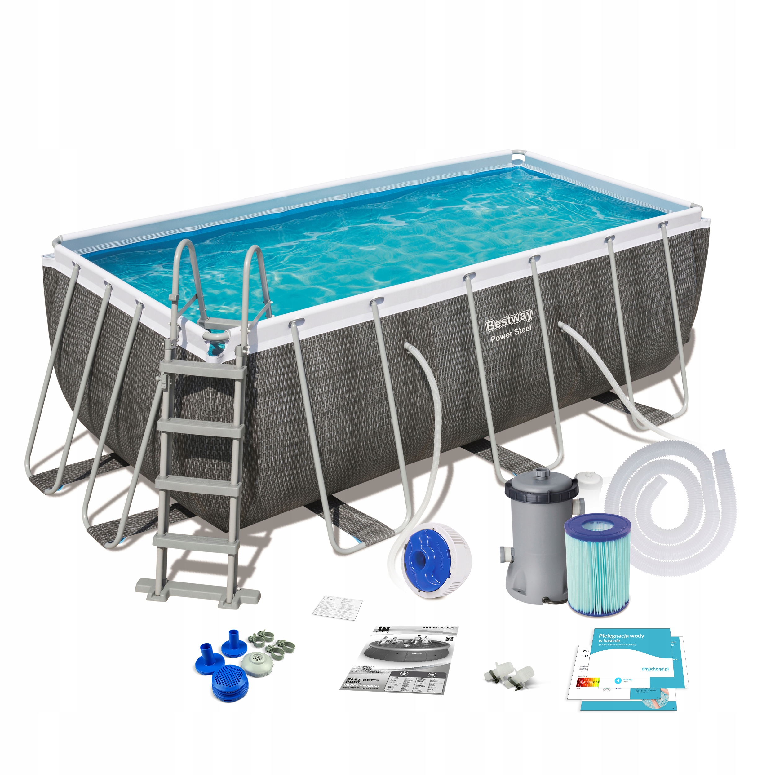 

Basen stelażowy prostokątny Bestway 412x201x122