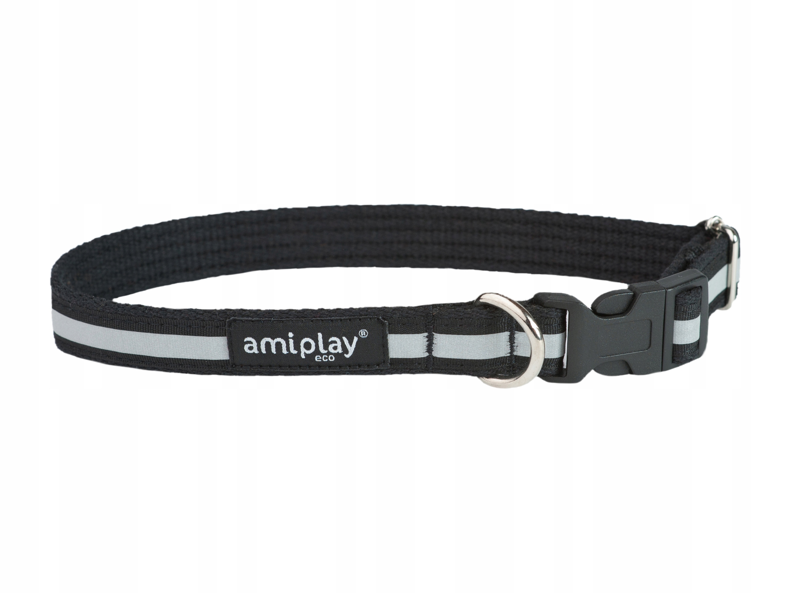 

amiplay Mocna obroża Cotton Shine S Czarna