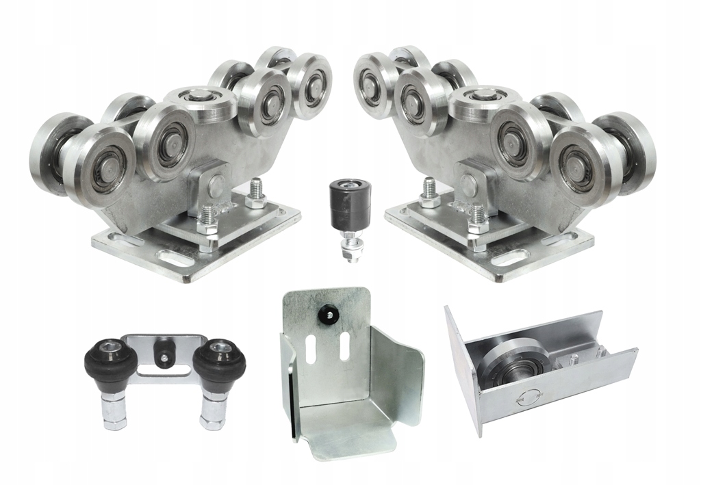 WÓZEK WÓZKI 9 ROLKI DO BRAMY PRZESUWNEJ ZESTAW 80x80x5