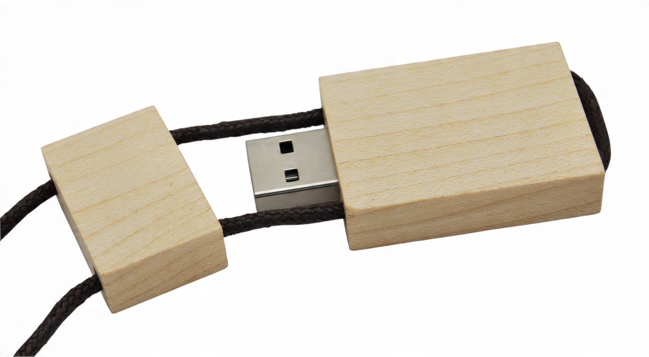 

Pendrive drewniany 1 Gb ze sznurkiem + Grawer