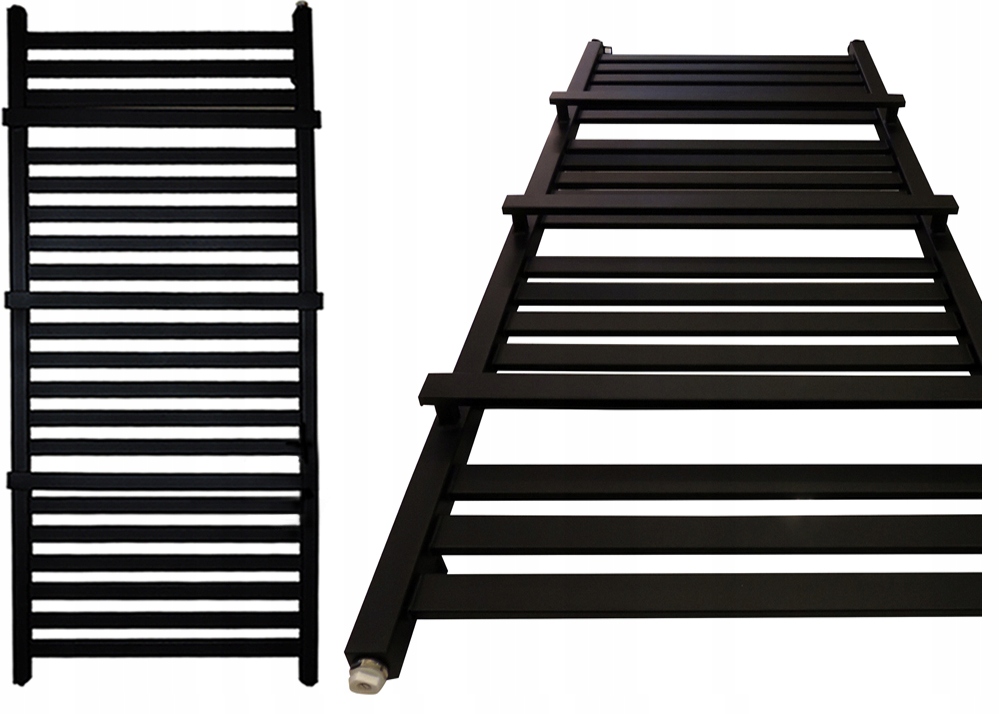 

Grzejnik Łazienkowy Kwadro Plus Czarny 1370x530