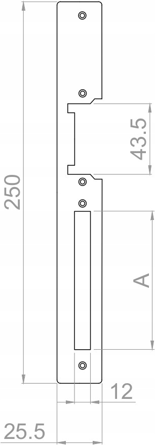 ELEKTROZACZEP 12V AC/DC Z BLACHĄ CZOŁOWĄ DO FURTKI Strona Prawa Lewa Uniwersalne