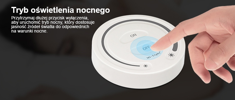 FUT087 Milight Pilot KOŁO mono 1-strefowy ster LED Typ pilot