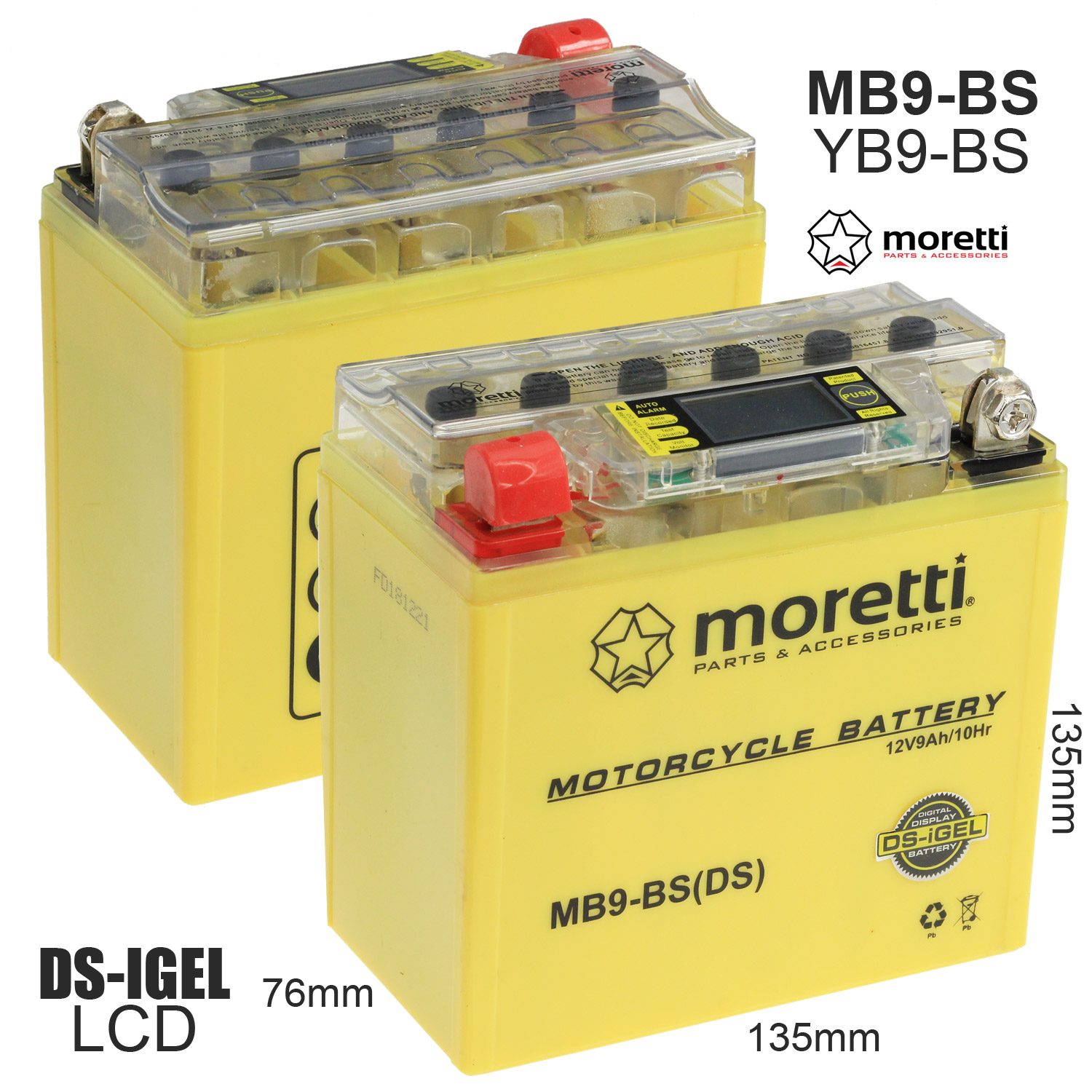 Akumulator 12V 9Ah Żelowy LCD Wskaźnik MB9-BS YB9-BS 12N9 Atv Quad Bashan Numer katalogowy części 003-0001-814