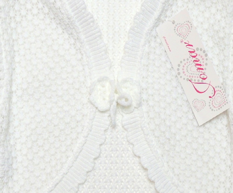 Jomar 622 białe bolerko ażurkowe 146 A Materiał dominujący akryl