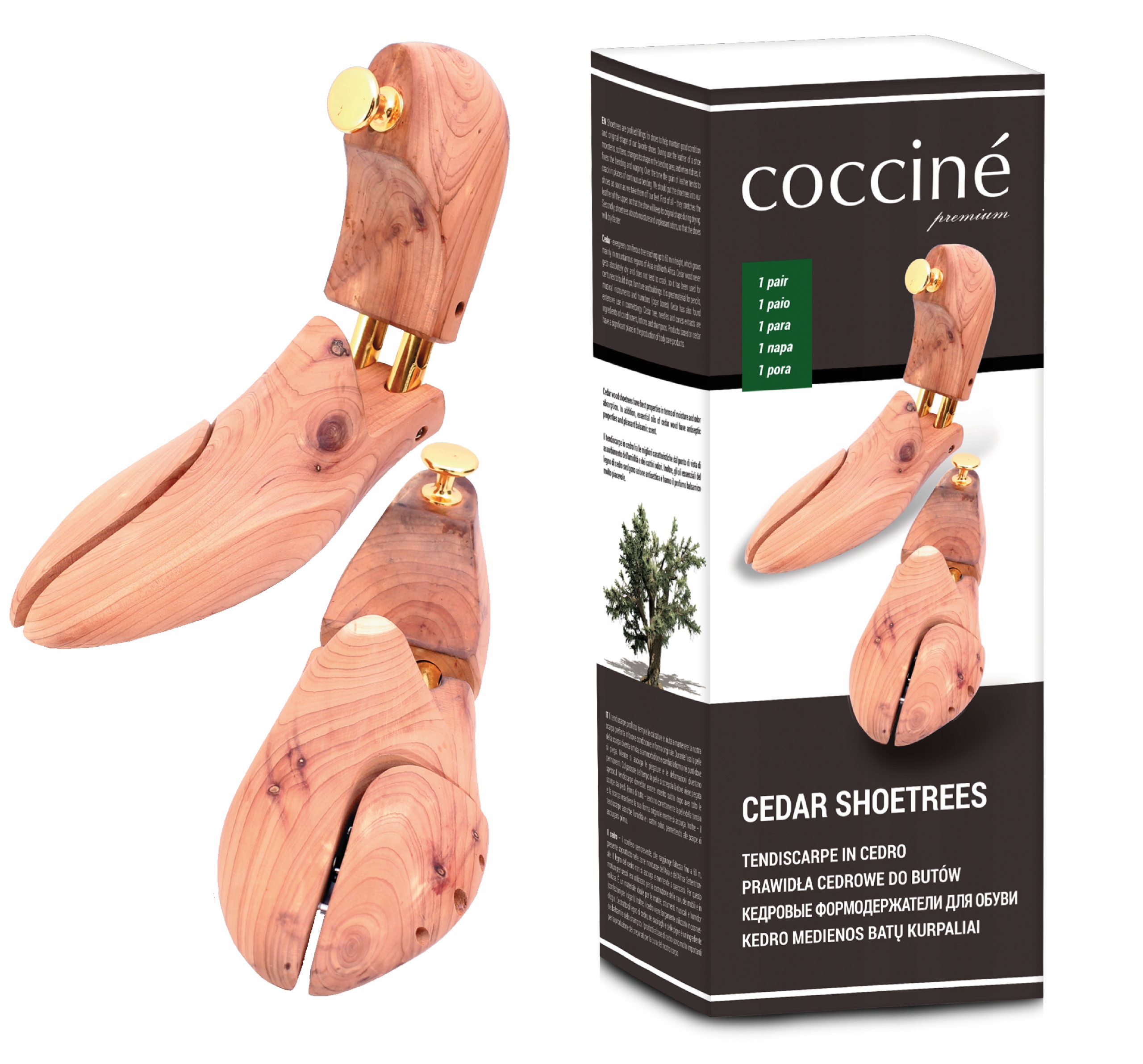 Prawidła Cedrowe Coccine do butów rozmiary 45-46