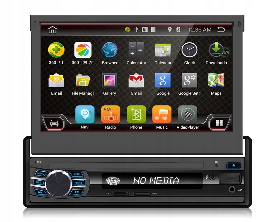 Uniwersalne radio 7' 1DIN ANDROID 2/32 GPS WiFi PL Model 12377