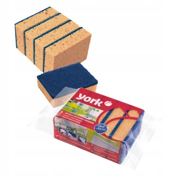 

York Zmywaki kuchenne porowata gąbka Premium x 5