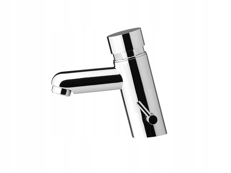 Časová umyvadlová baterie s tlačítkovým regulátorem