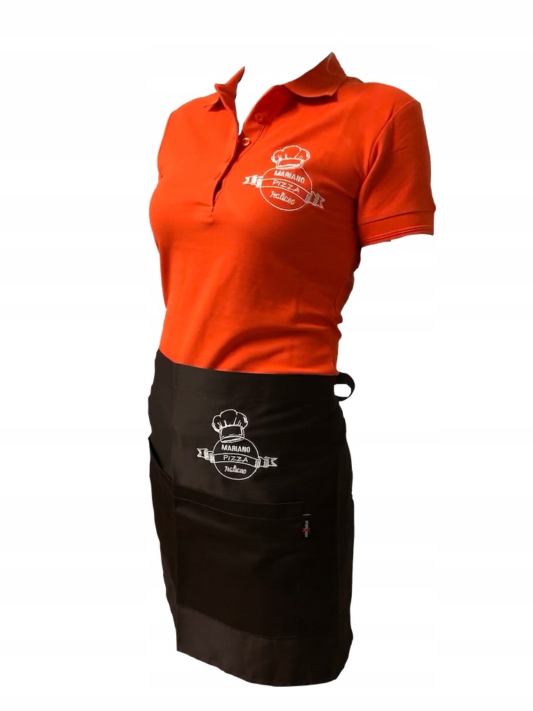 ZAPASKA KELNERSKA FARTUCH Z LOGIEM HAFTEM 10szt.