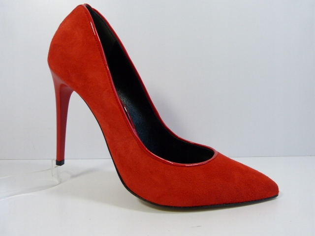 Malinové lodičky kožené elegantní sexy dámské lodičky Bizzarro 40 M