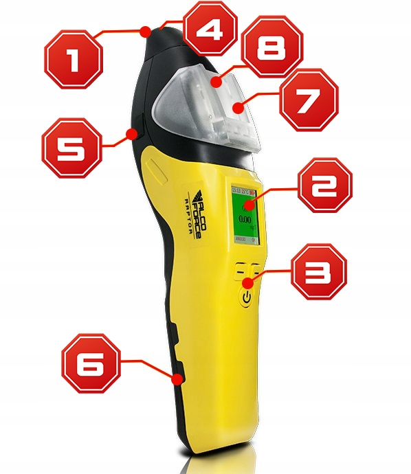 Alkomat przesiewowy ALCOFORCE Raptor AT7000 Type Electrochemical