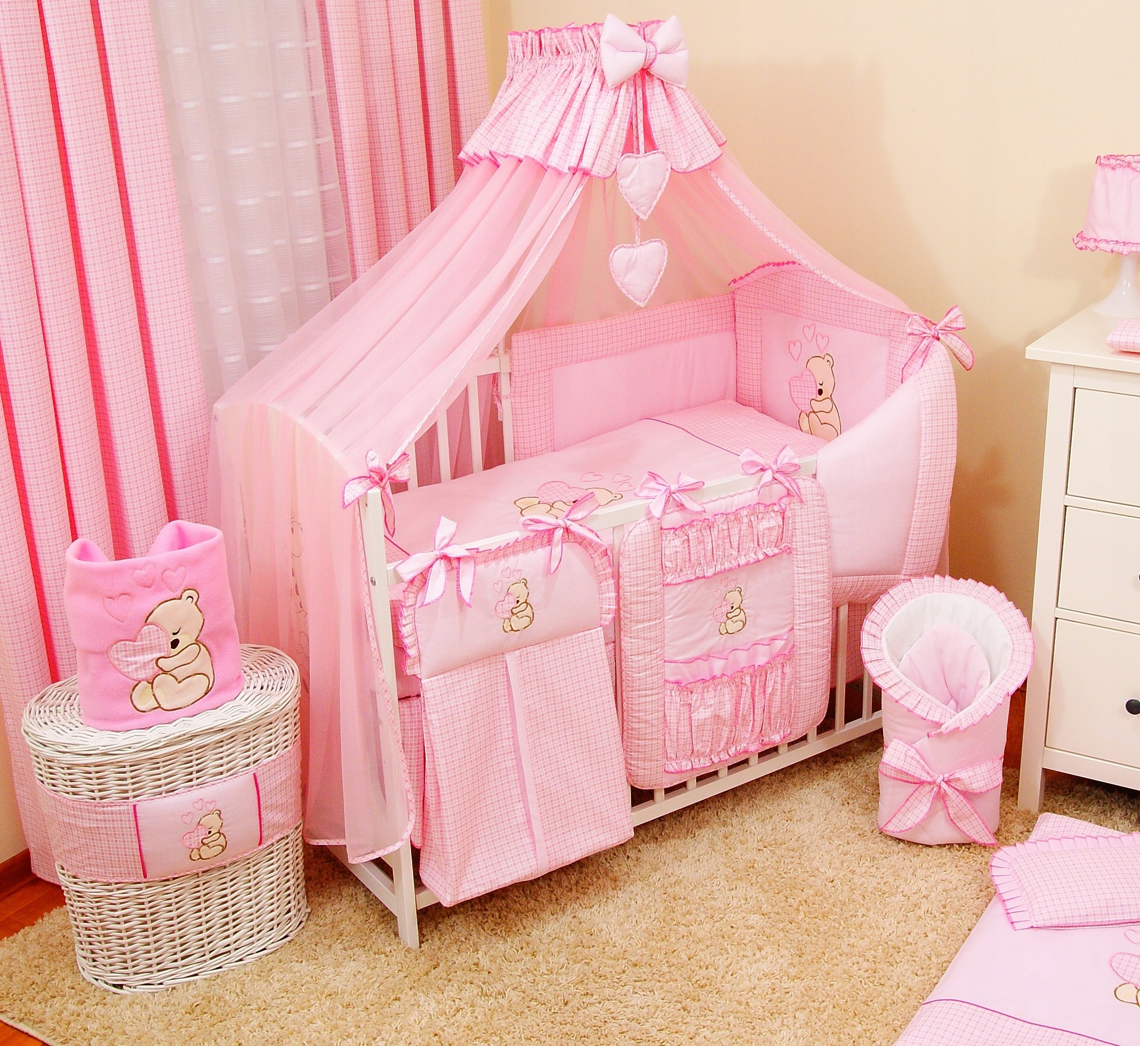 Moskitiera 480cm z kolorowego szyfonu RÓŻOWA Rodzaj baldachim