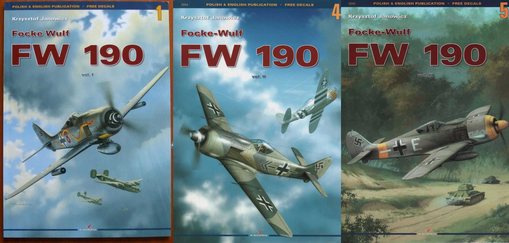 Sada Focke Wulf Fw 190 č.1, 2, 3 Kagero