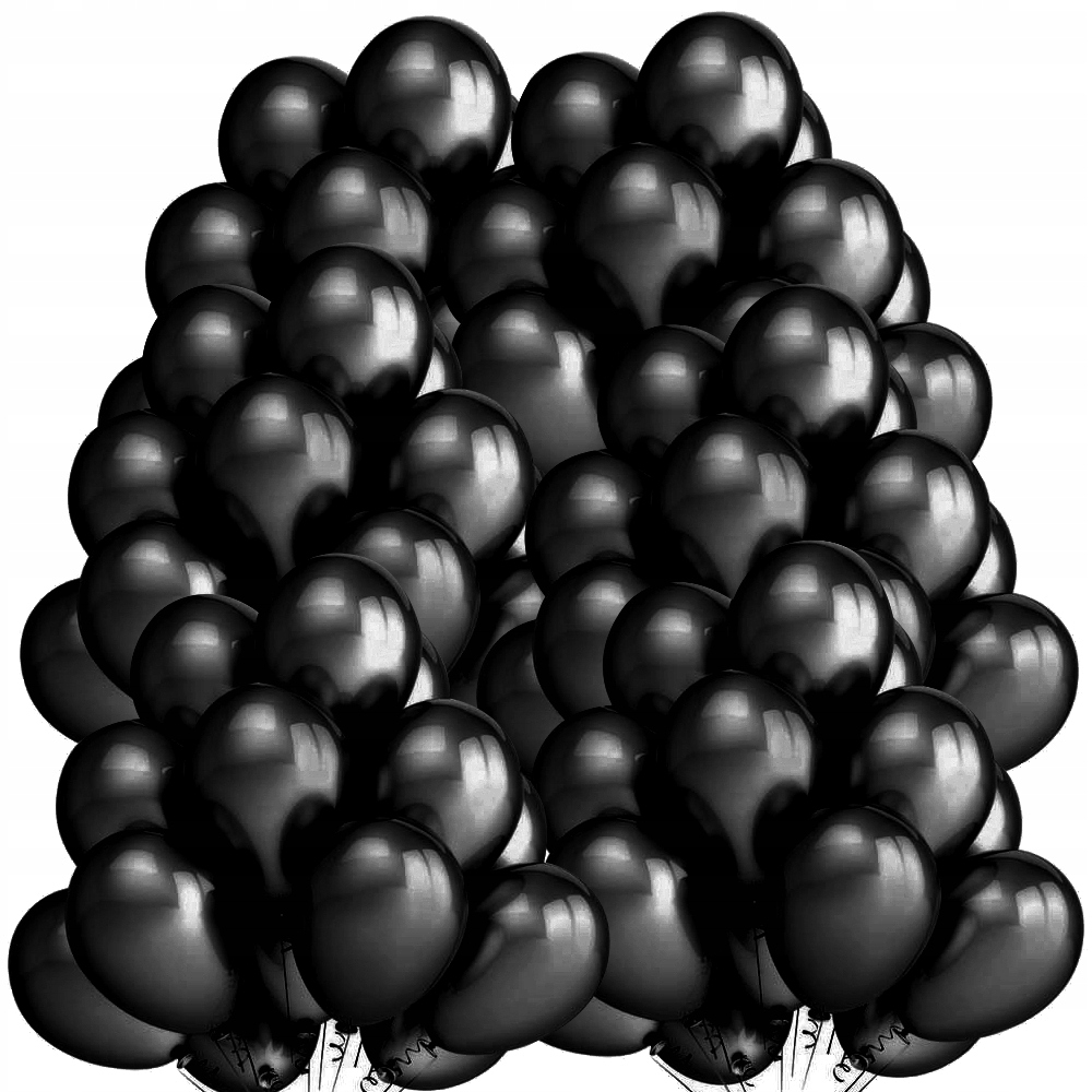 

Balony Metaliczne ślub Urodziny 100 szt Czarne
