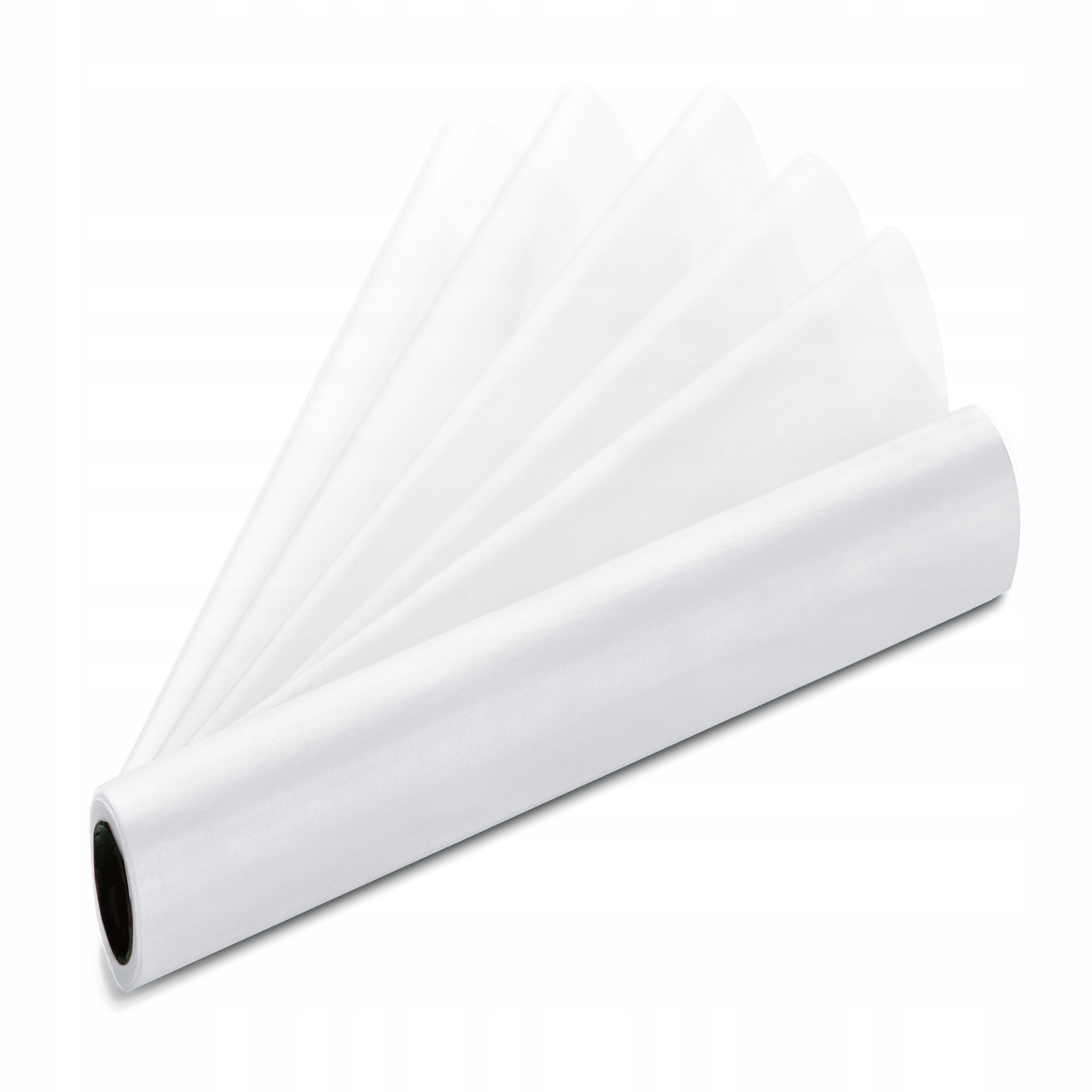 Organza organtyna gładka 16cm - 9m - BIAŁA