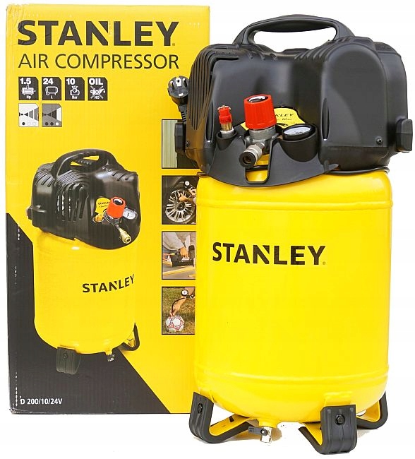 Kompresor warsztatowy bezolejowy 24L 10bar Stanley