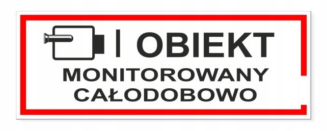 

Naklejka Zewnętrzna Obiekt Monitorowany 21x8cm