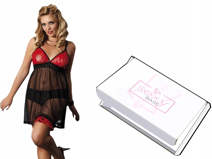 

Halka koszulka Plus Size r. 46 XXL 2XL Czarna Tiul