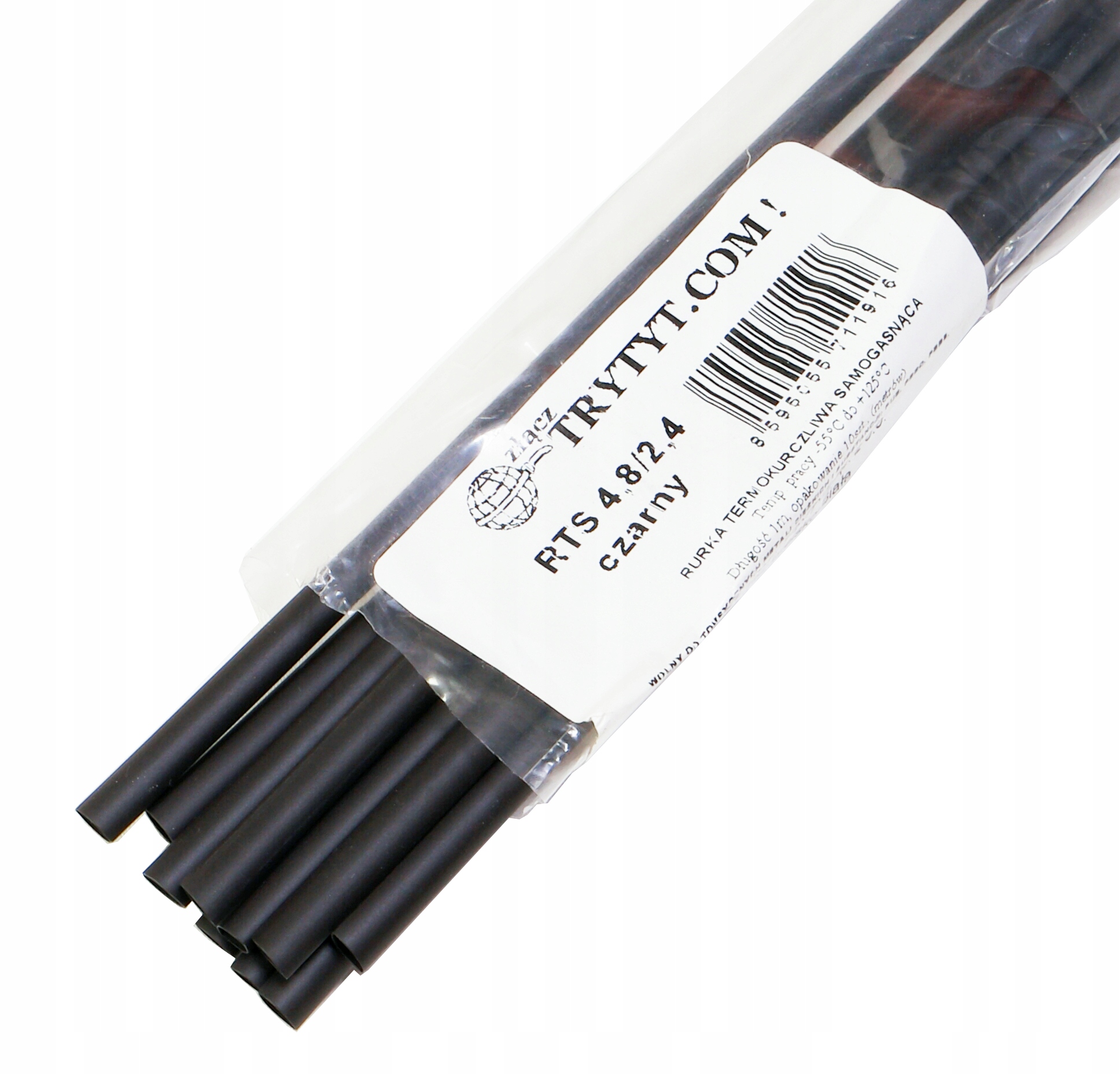 RURKA KOSZULKA TERMOKURCZLIWA 4,8 2,4 10szt czarny