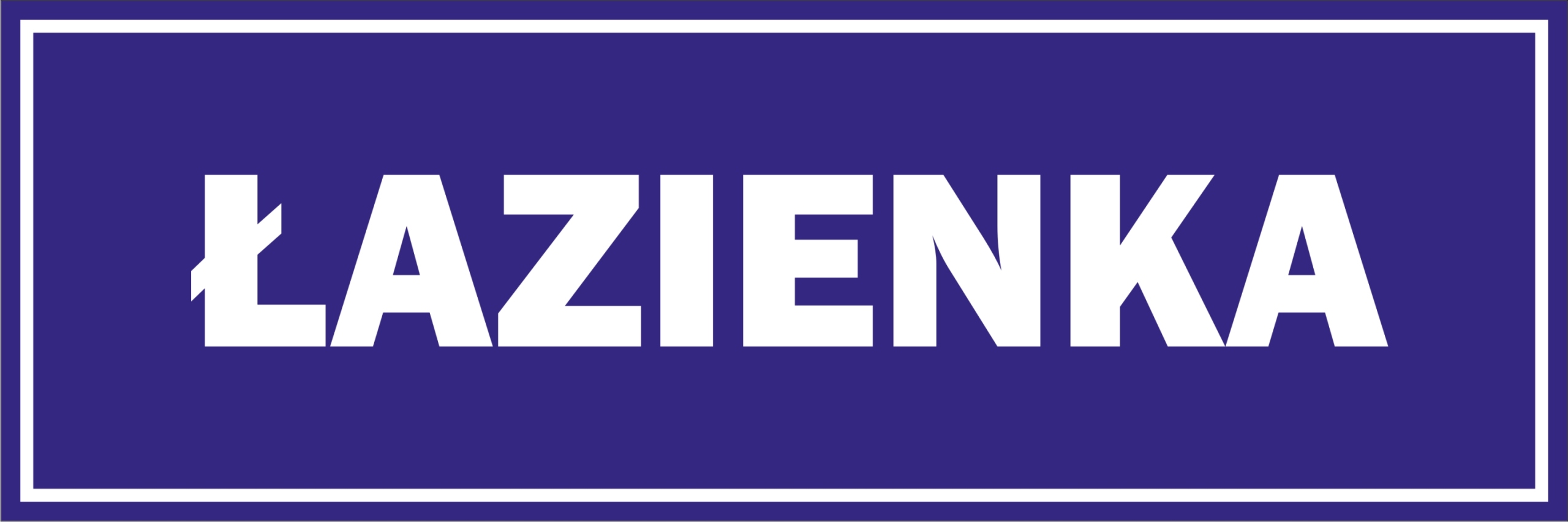 

Tabliczka Informacyjna Łazienka 30X10 2MM