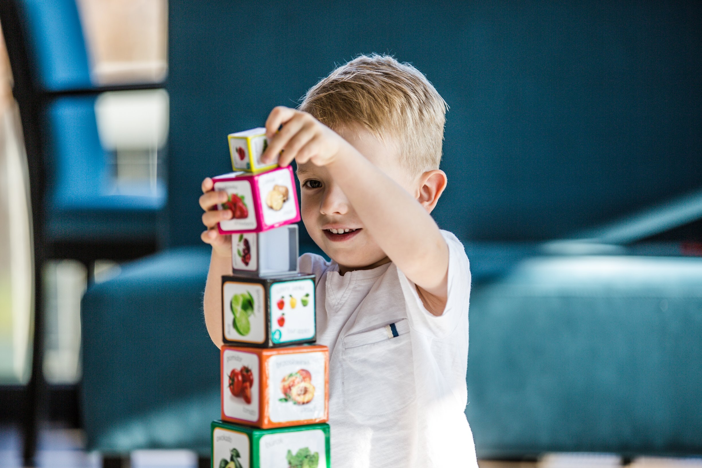 NOWOŚĆ PIRAMIDA ZABAW Owoce i Warzywa z j.ang Płeć Chłopcy Dziewczynki