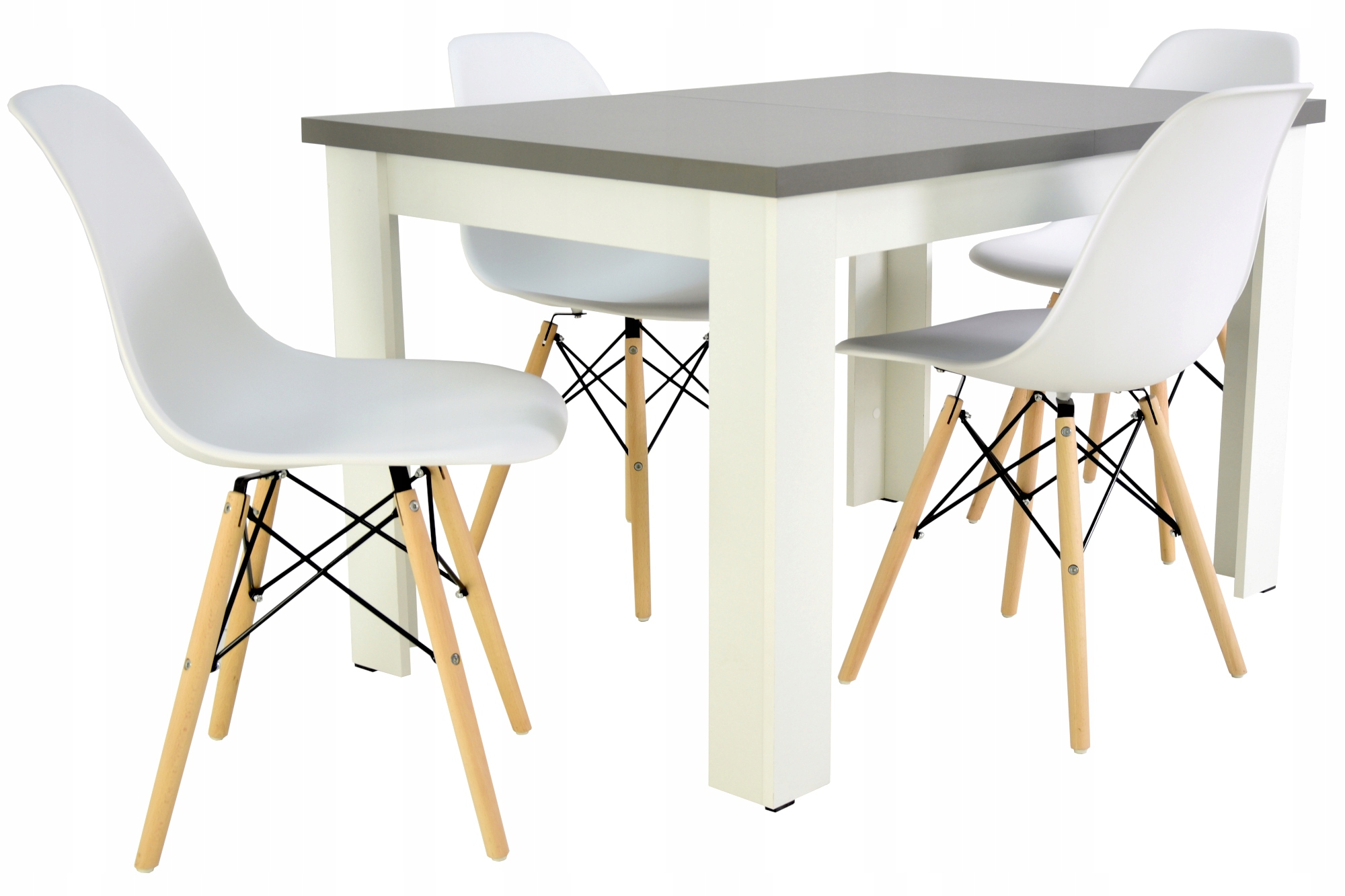 Stół kuchenny rozkładany i 4 krzesła NOWOCZESNE