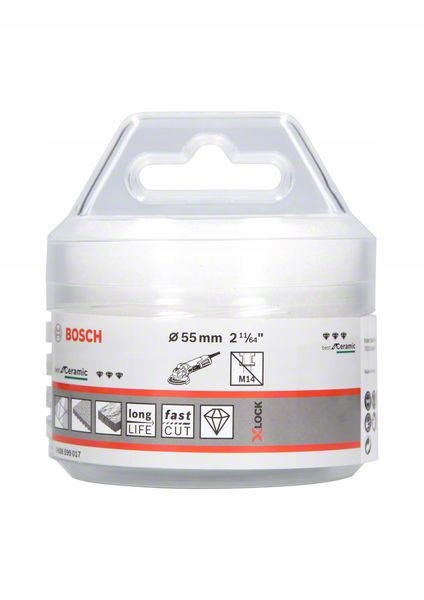 BOSCH WIERTŁO DIAMENTOWE 55mm X-LOCK do ceramiki EAN (GTIN) 3165140925532