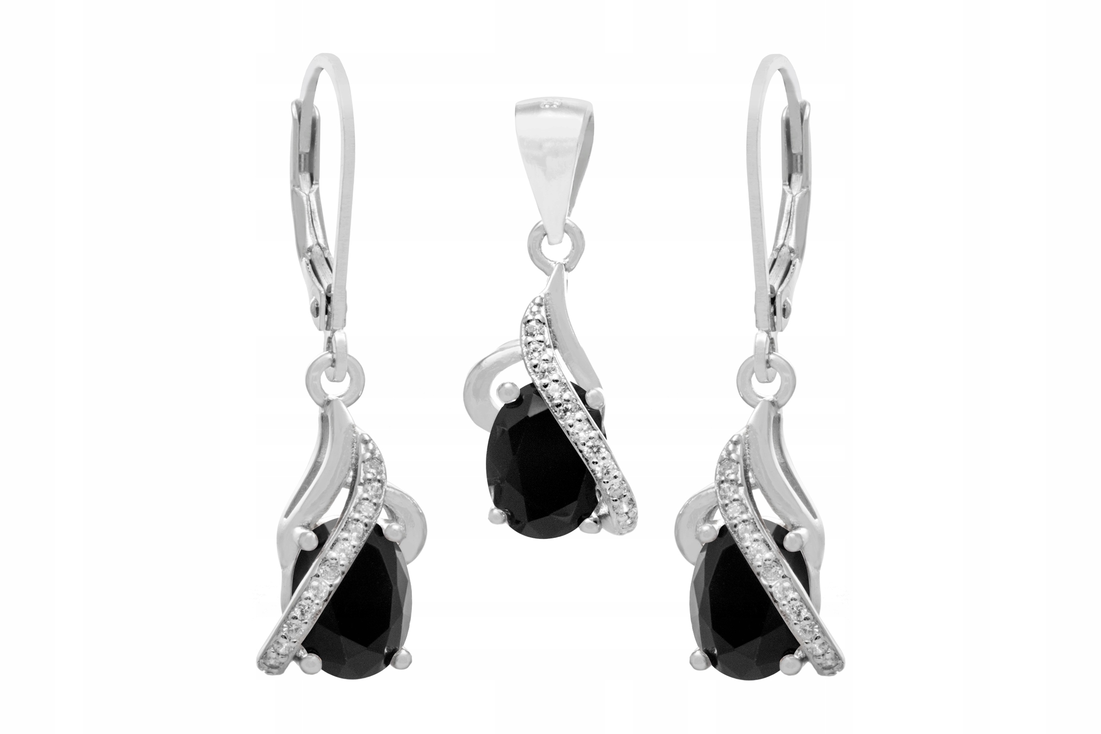 Postříbřená Sada S Zirkony, Náhrdelník Přívěsek