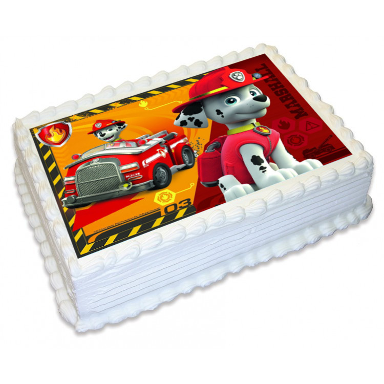 BARDZO GRUBY OPŁATEK NA TORT PSI PATROL DUŻY A4