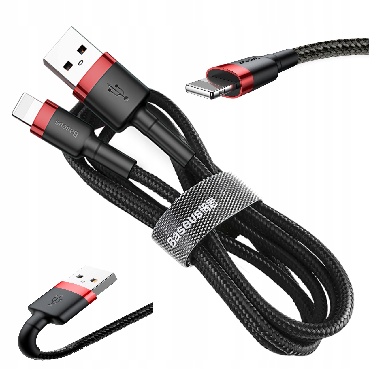 

Baseus Nylonowy Kabel 2.4A 1M do Iphone x 8 11