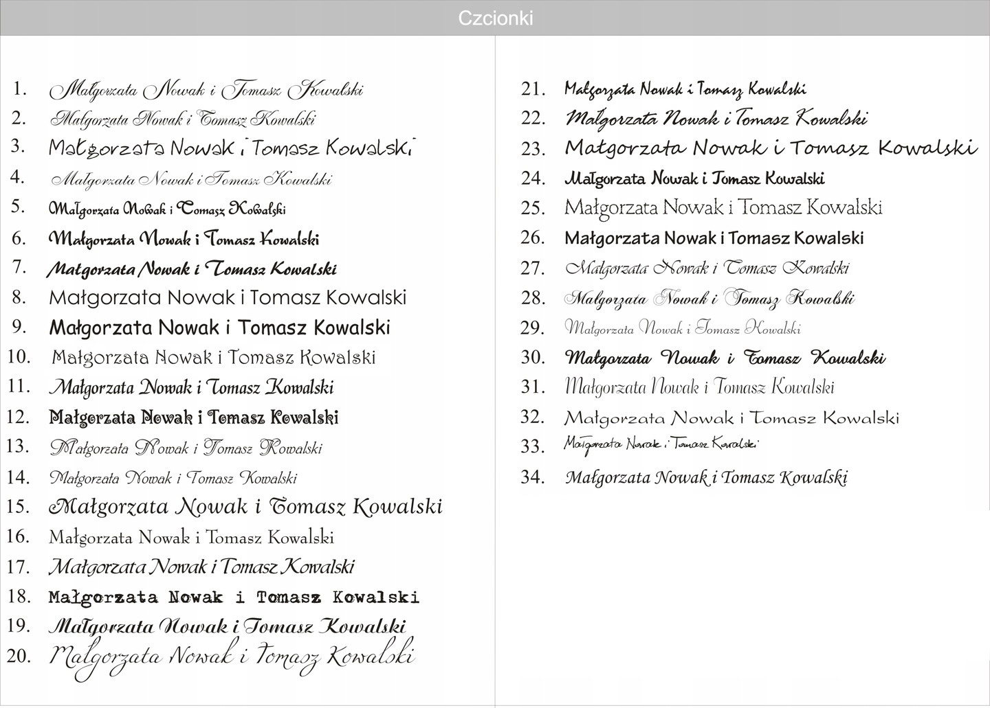 Menu ślubne weselne karta dań EKO Kolor dominujący biały