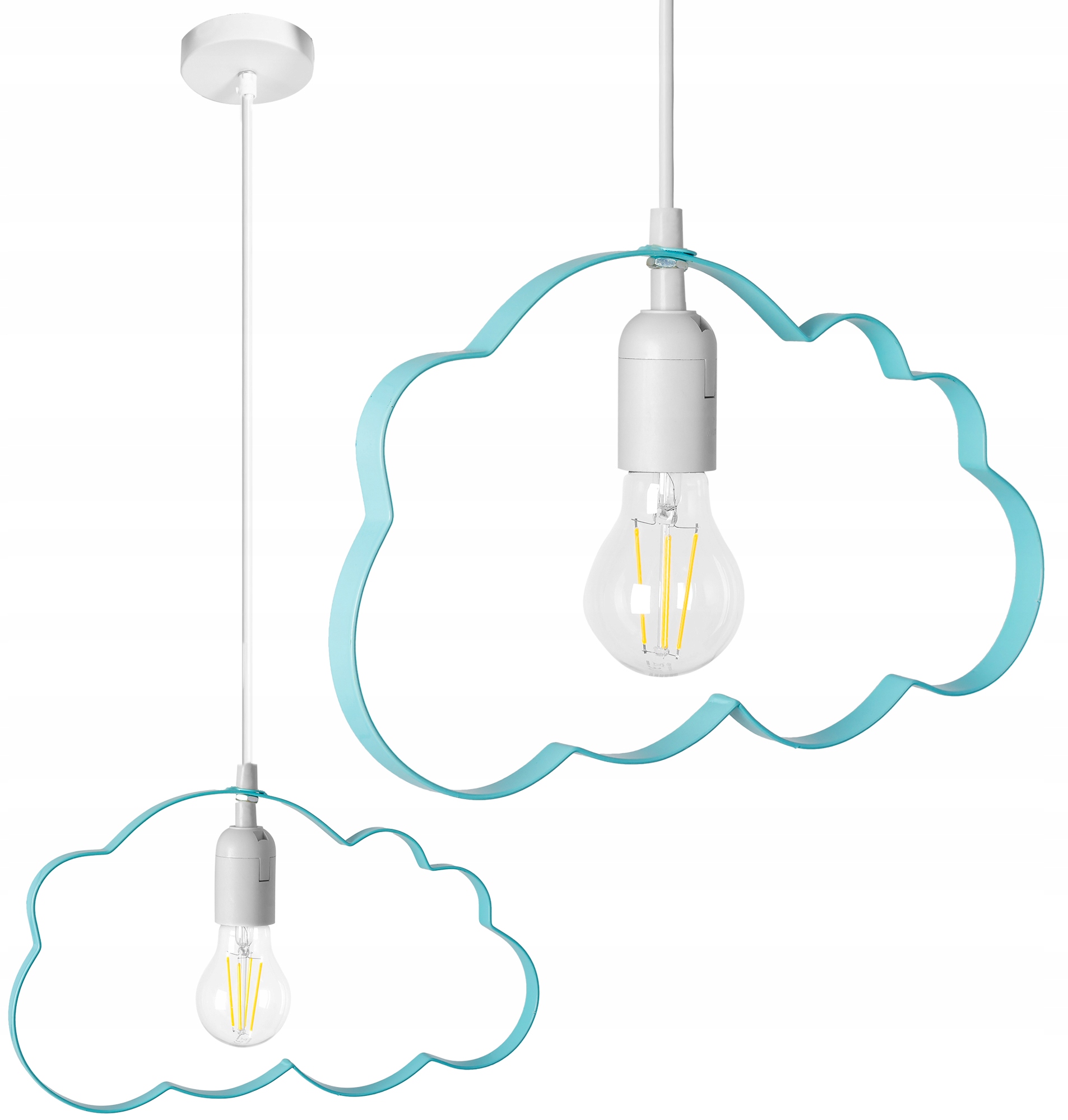 

Lampa Sufitowa Wisząca Żyrandol Chmurka E27