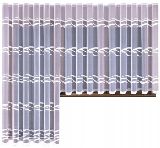 Mg Záclona žakárová páska 618/175 Bílá 250X250 cm hotová s páskou M