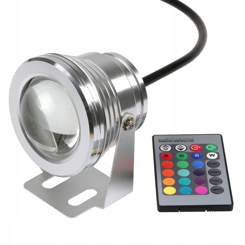

Led Rgb 10W 12V Basen Oczko halogen wodoodporny dc