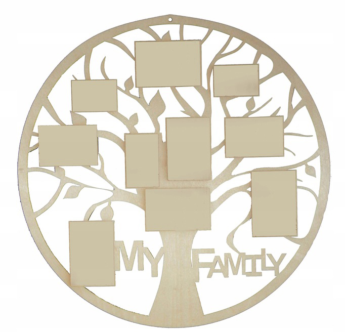 

Drewniane Drzewo genealogiczne nowoczesne 45cm
