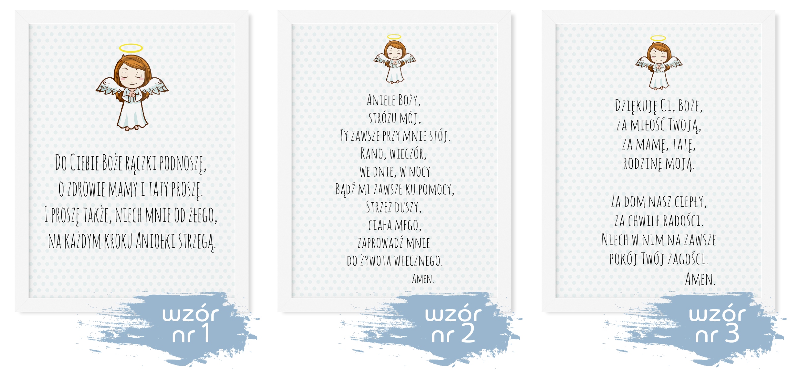 PLAKAT MODLITWA A4 + RAMKA ANIELE BOŻY Bohater inny