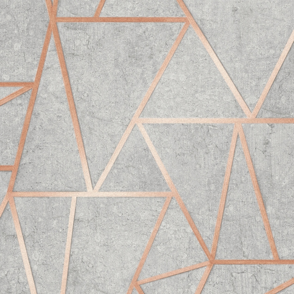 

Tapeta Geometryczna Beton Miedź Styl Soho