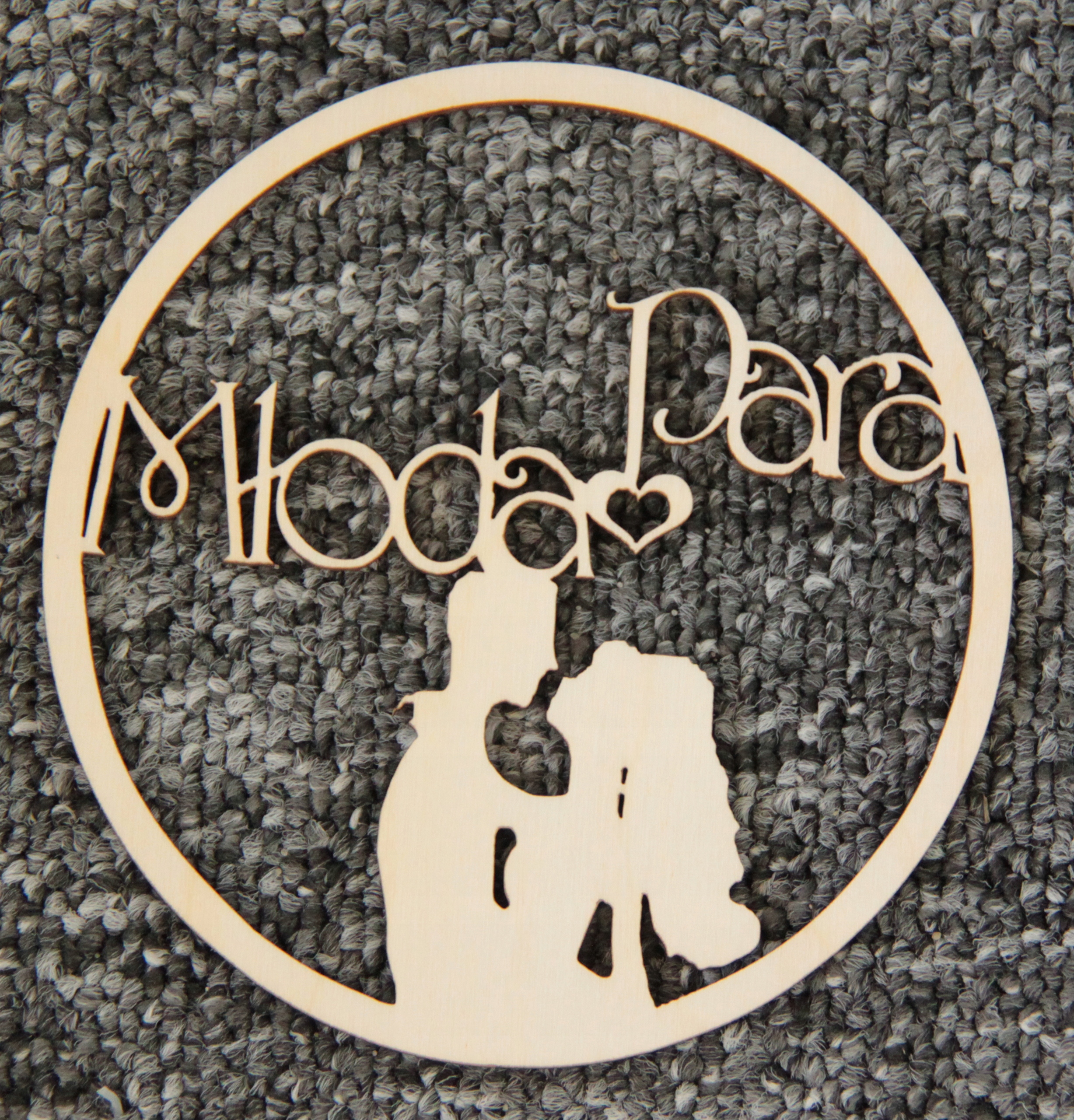 Dekoracja Ślub Wesele drewniane koło Młoda Para Kod producenta ŚL.NO22