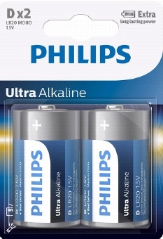 Baterie D (R20) LR20E2B/10 ultra alkaline, 2 szt