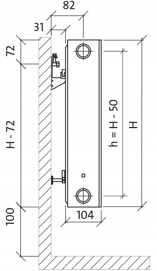 Grzejnik PURMO Ramo Ventil Compact RCV22 600x1000 Kolor biały
