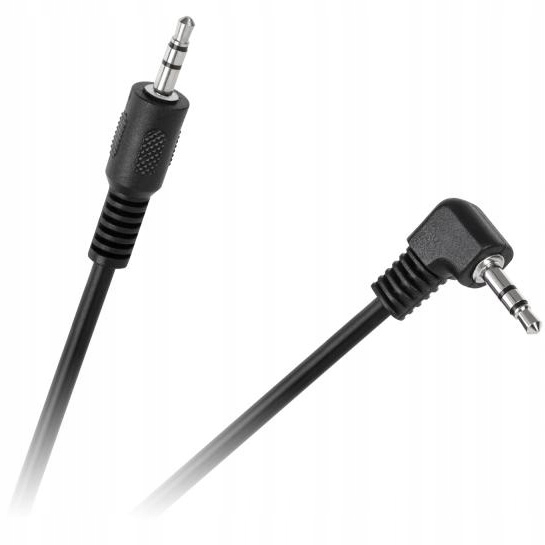 

Kabel Jack Audio wtyk kątowy - prosty 3,5mm 50cm