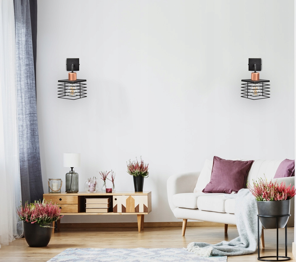 KINKIET ŚCIENNY z Włącznikiem LOFT EDISON LED Styl industrialny