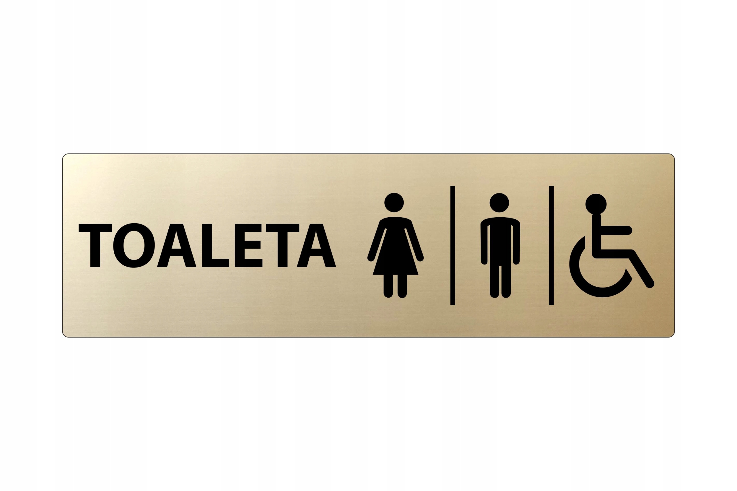 

Tabliczka toaleta Wc złota, do wyboru 20x6