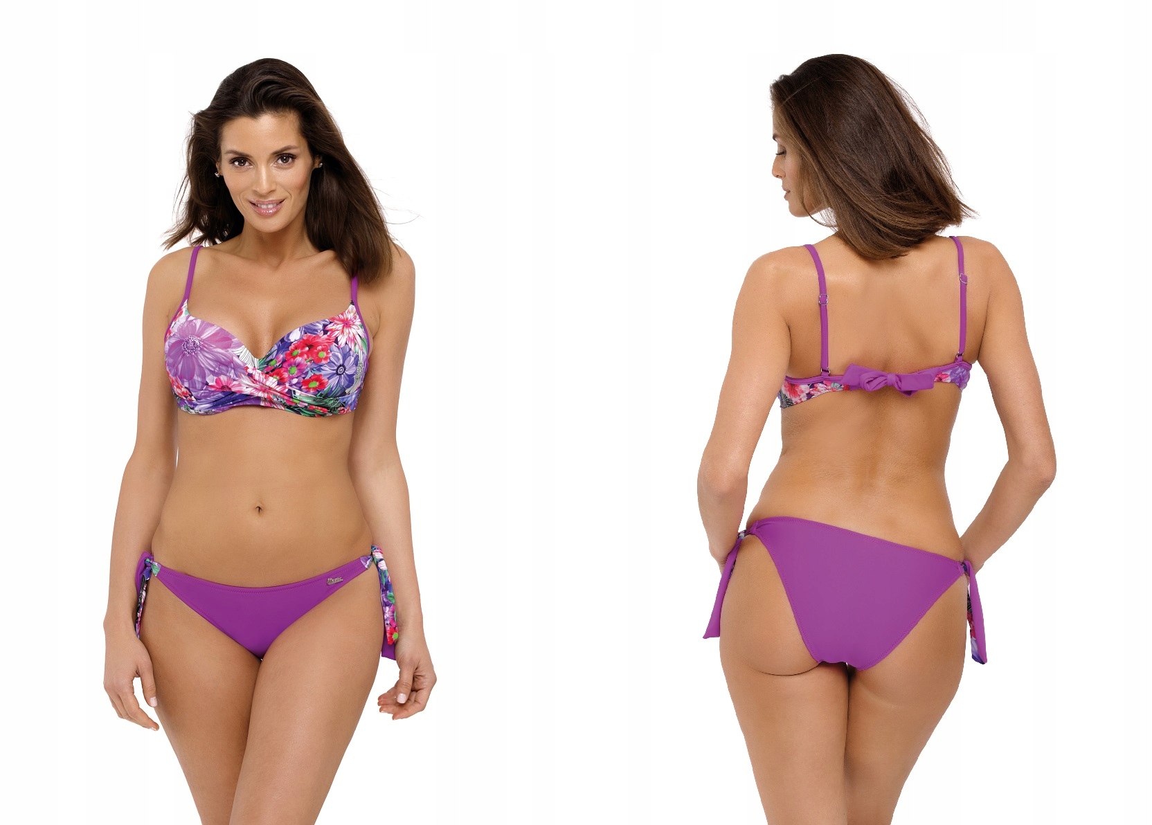 

Kuszący Strój Kąpielowy Bikini Push-up 521-3 L 40