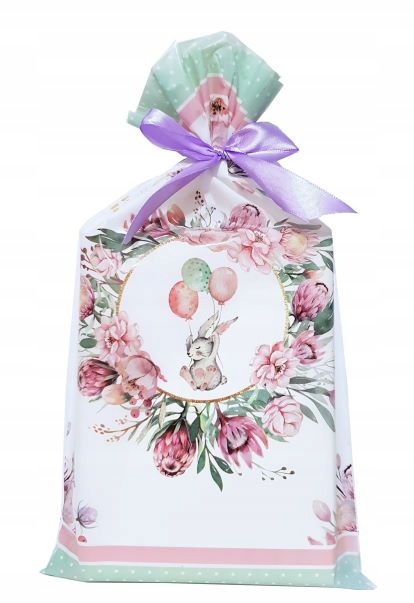 Torebki CELOFAN woreczki foliowe prezentowe BOHO WIELKANOCNE 20x35 10 szt. Kod producenta wkr20x35/10