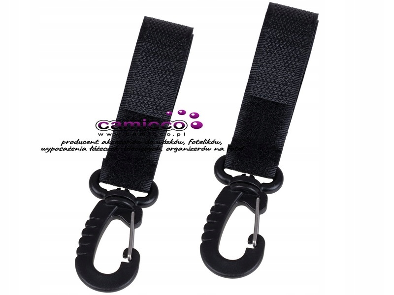 HACZYKI Z RZEPEM na TORBĘ DO WÓZKA zaczepy haczyk Marka Camicco